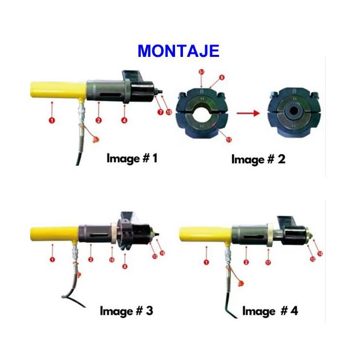 Kit de xtractor e instalador universal hidráulico de silent blocks de ballesta Volvo, Renault, Man...