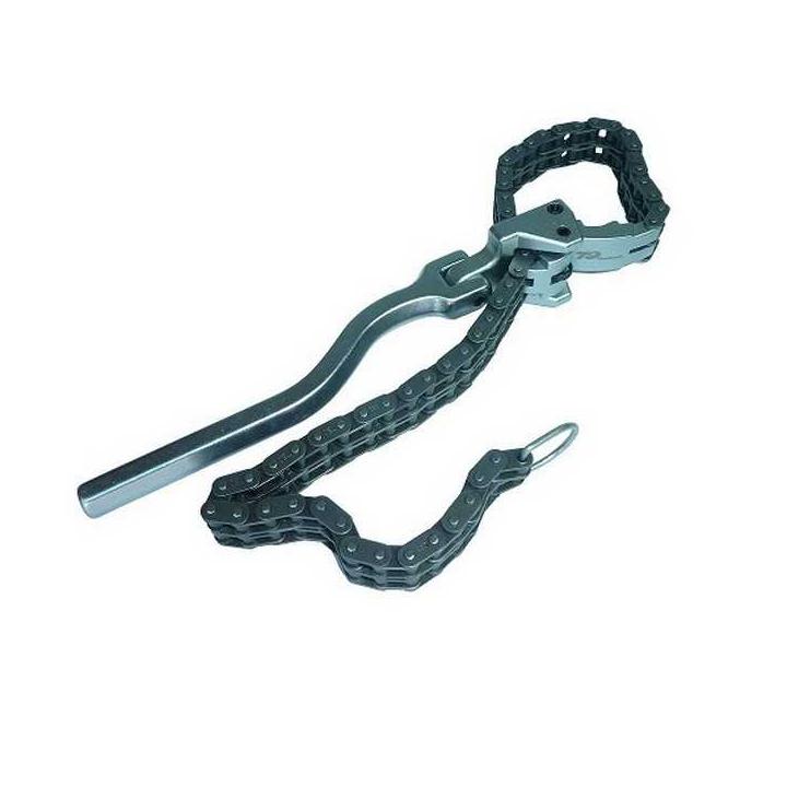 llave cadena filtros aceite, herramienta filtro aceite, llave filtro 60 160mm, cadena 520mm garra, llave doble cadena taller, ma