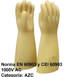 Par de guantes dieléctricos aislantes y Arc Flash, Clase 0 - 1.000 V
