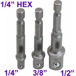 Adaptadores / Reductores de cuadradillo 1/4", 3/8", 1/2"...