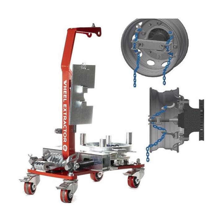 Extractor de universal para ruedas dobles y simples