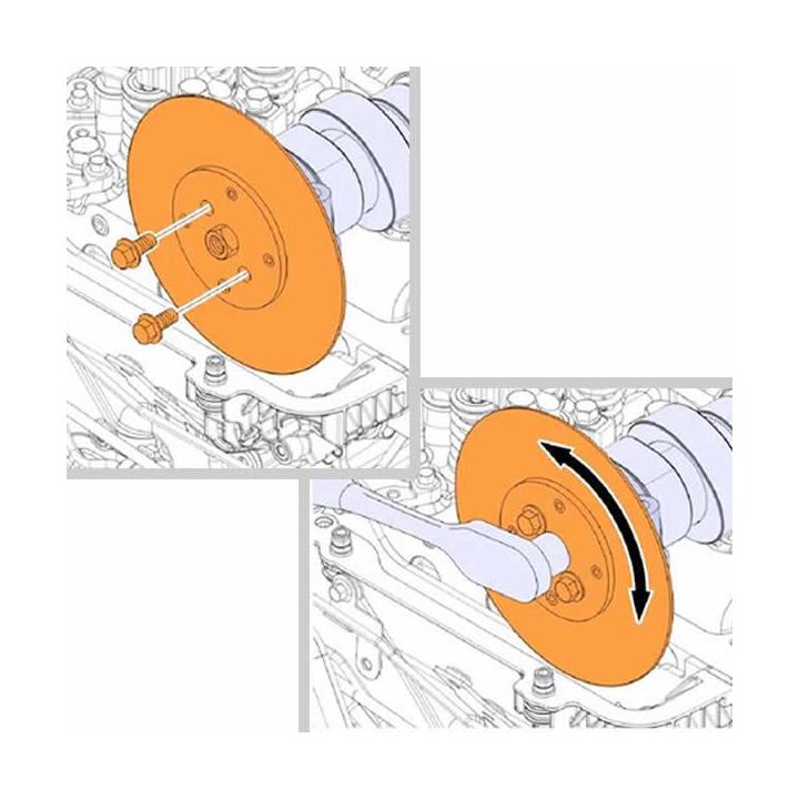Herramienta para sincronización del árbol de levas – VOLVO / RENAULT – Motores 11L, 13L y 16L