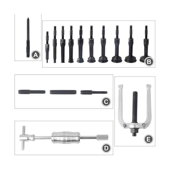 Extractor de rodamientos interiores de 5-58mm y con 10 extractores