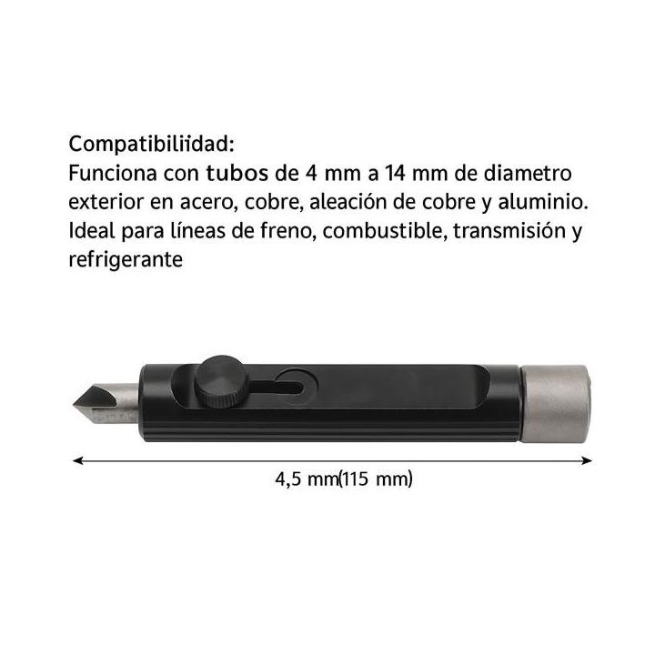 Herramienta para desbarbar tubos de freno