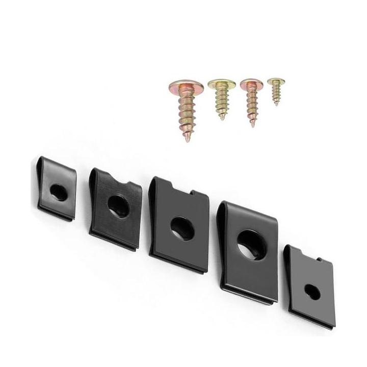 Surtido de tornillos y clips tipo U para paneles de carrocería 170 piezas universales