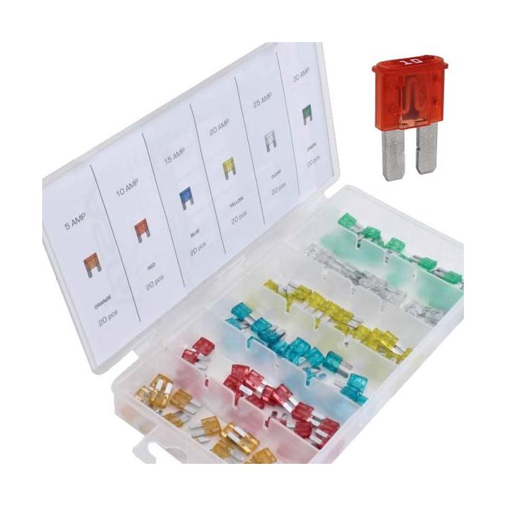 Surtido de fusibles MICRO2 automoción 120 piezas para coches motos y furgonetas