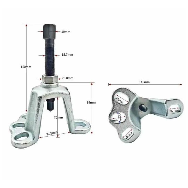 Extractor de tambores de freno ajustable 100 a 115 mm con mango en T o carraca 1/2