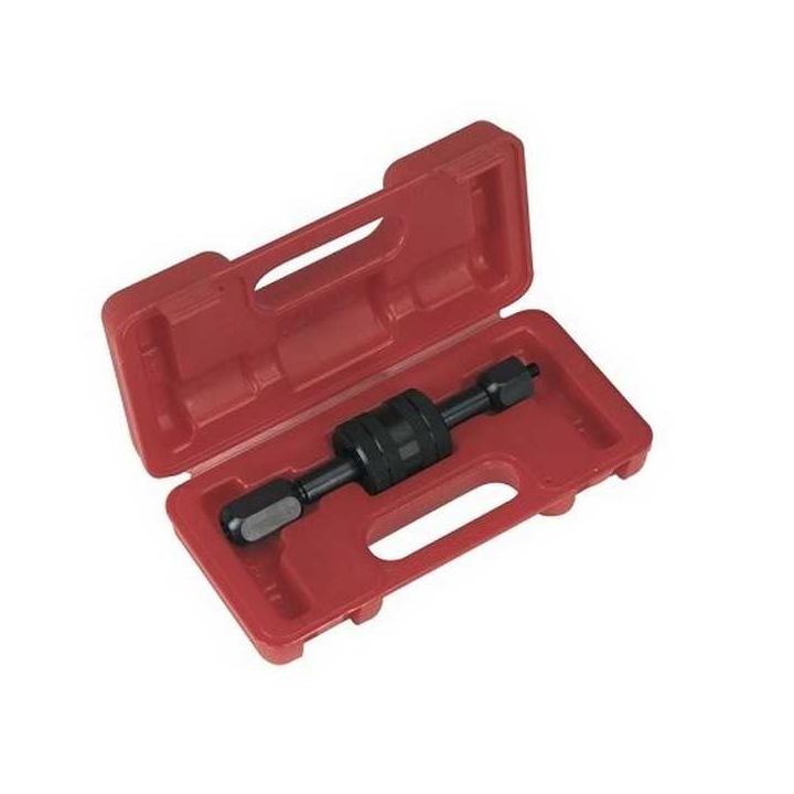 Extractor de inyectores diésel Bosch y Lucas con martillo deslizante y adaptadores M8-M12-M14