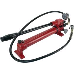 Bomba hidráulica manual y con manguera.  700bar (10.000 PSi). Hasta 50 tons.