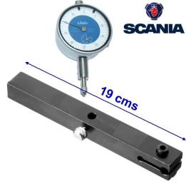 Regla con reloj comparador para altura de camisa | Motores Scania