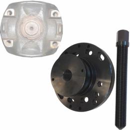 Extractor mecánico plato salida caja Scania y poleas motor profesional 