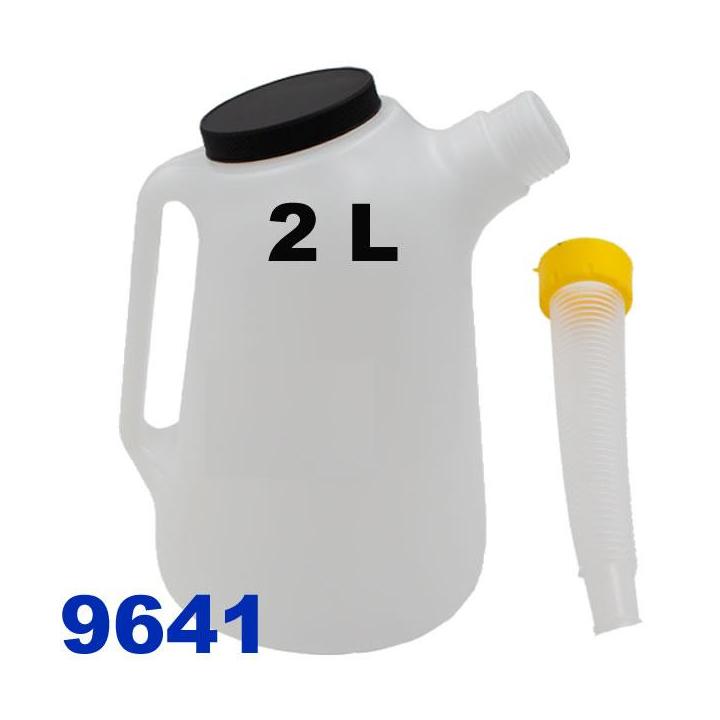 Jarras graduadas de taller con cuello flexible resistentes a aceites y líquidos 