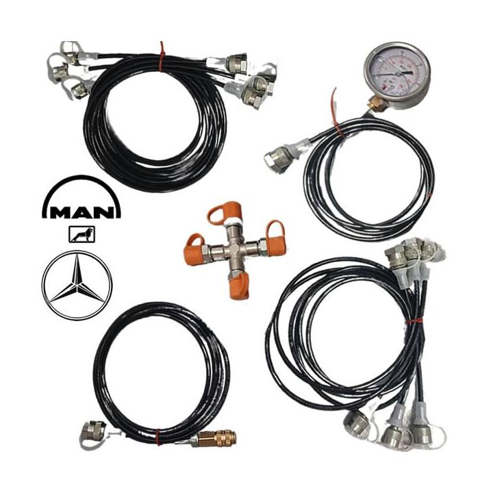 Equipo para comprobación purga y llenado de eje trasero direccional MAN a 24V