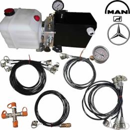 Equipo para comprobación purga y llenado de eje trasero direccional MAN a 24V