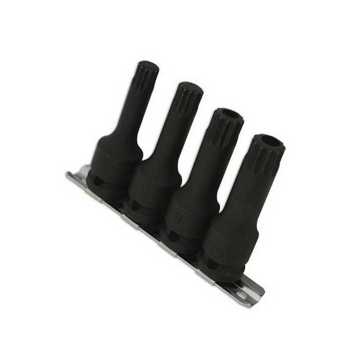 Juego de puntas  de impacto XZN, 15 caras. Cuadradillo de 1/2"