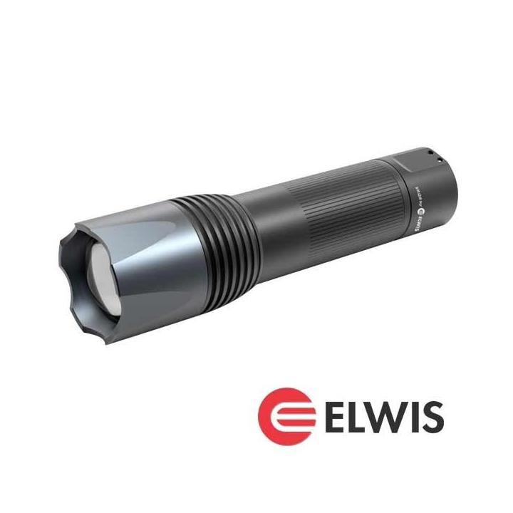 Linterna LED profesional con zoom y 6 modos de iluminación para uso en taller