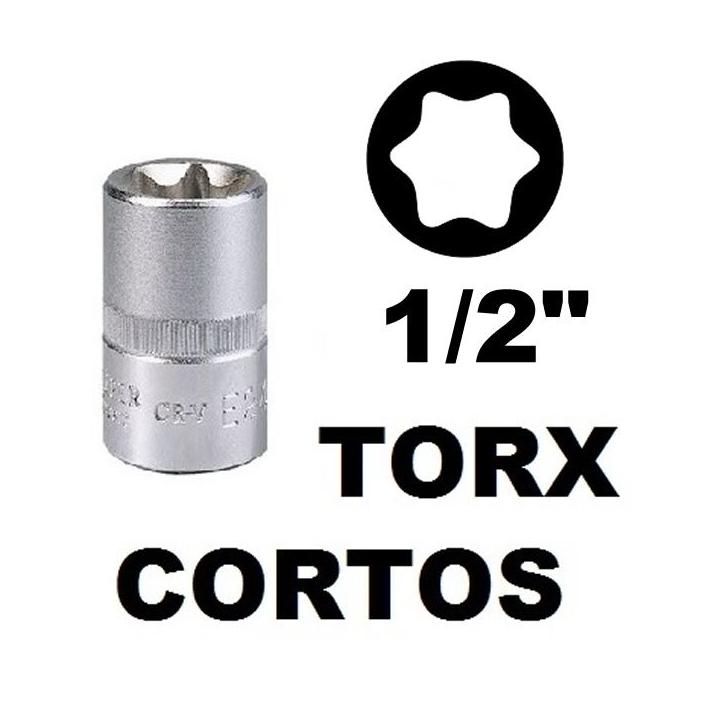 Vasos cortos 36 mm 1/2", torx acero crv (50bv30)