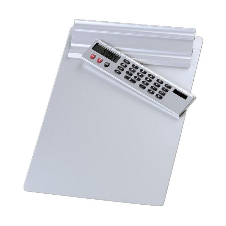 Tablilla de notas de copiloto con calculadora formato a4