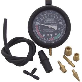 Kit vacuómetro con manguera y conectores para diagnóstico presión y vacío en motores