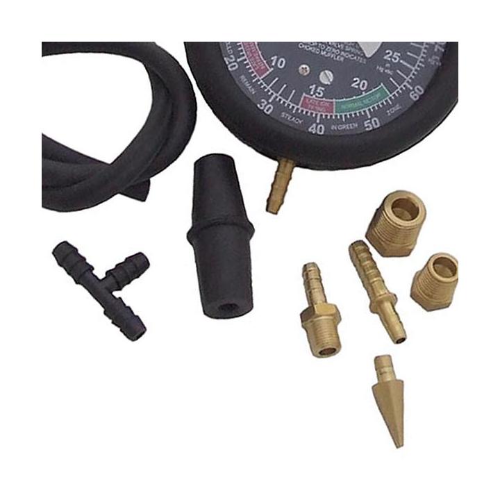 Kit vacuómetro con manguera y conectores para diagnóstico presión y vacío en motores