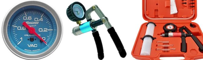 Vacuómetro de automoción. Medidor de presión y vacío