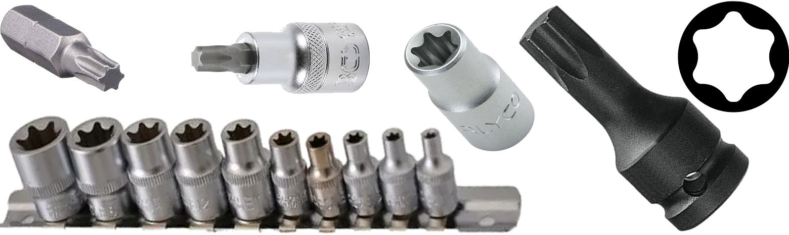 TORX. Puntas y vasos en sets completos o piezas individuales